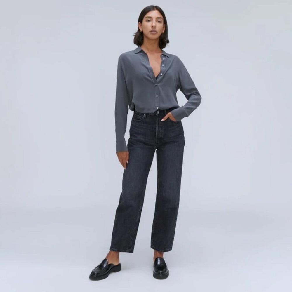 Everlane | Rigid Way-High Jean | worn-in-black | 29
